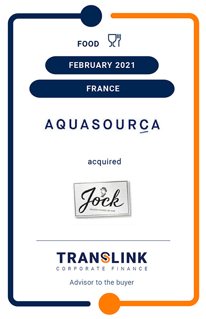Translink Corporate Finance acted as the advisor to Aquasourça on the acquisition of Jock