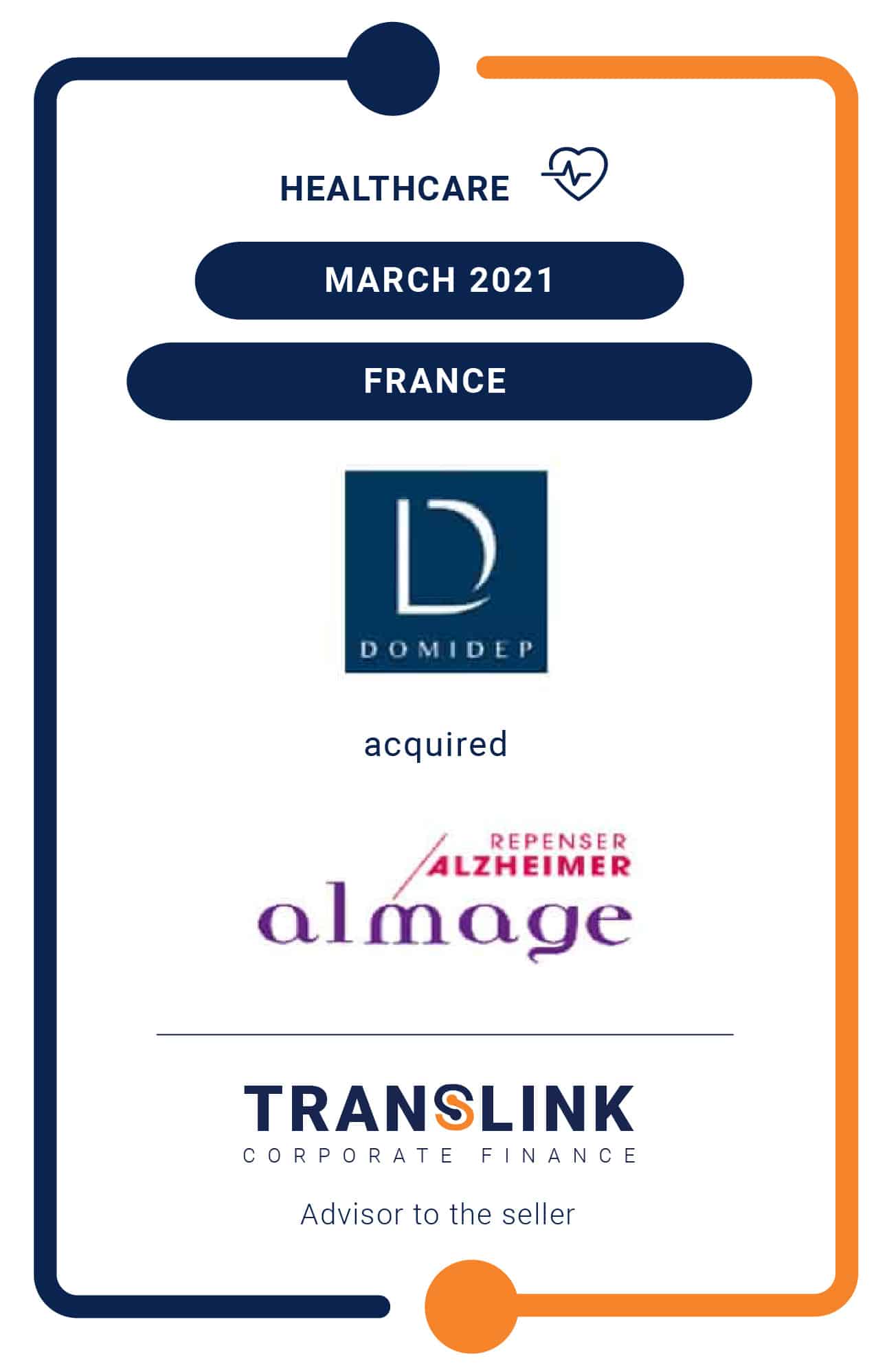 Translink Advises the Shareholders of Almage Group in the Context of a Strategic Merger With Domidep