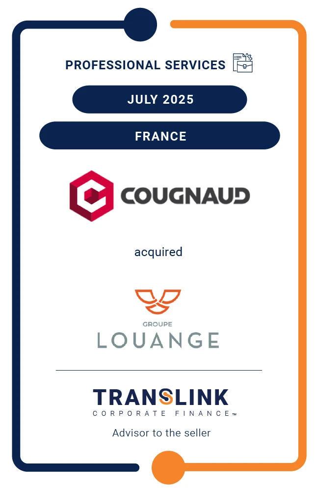 Translink Corporate Finance acted as the advisor to Groupe Louange in the sale to Cougnaud