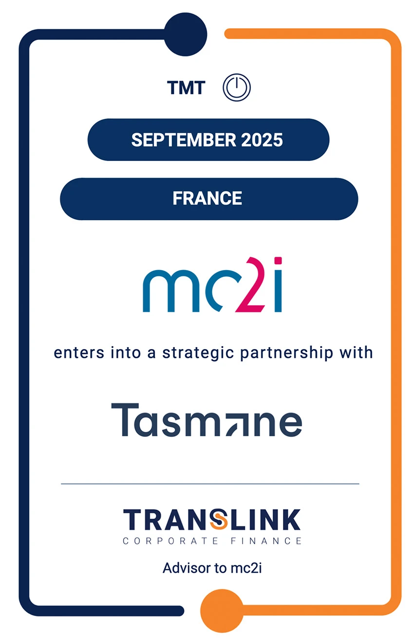 TranslinkCF acted as advisor to mc2i in its strategic and capital alliance with Tasmane